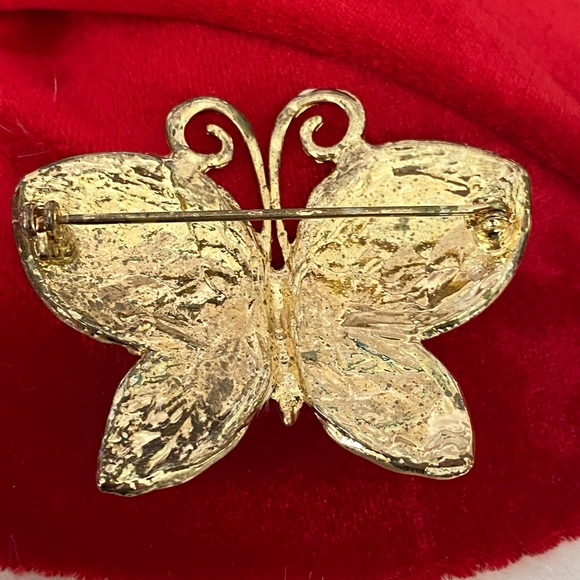 Vintage Cloisonné Butterfly Brooch - Picture 2 of 4